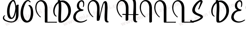 GOLDEN HILLS DEMO字体字体转换